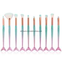 Professional Mermaid Eyes Makeup Brush Set Eyeshadow Eyebrow Eyeliner Lip Foundation Powder Beauty Tools Cosmetic Brushes Tools