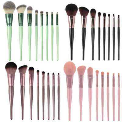 green/brown make up brush sets edge brush  makeup manufacturers brushes kit for face private label makeup brush set